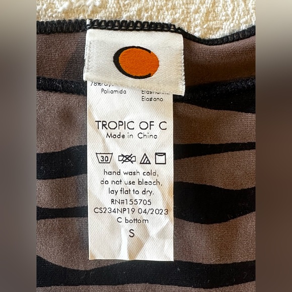 Tropic of C driftwood brown zebra bikini set - Picture 9 of 10